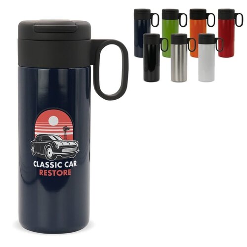 Toppoint Thermofles Flow met handvat 400ml LT98715 – duurzame RVS drinkfles bedrukt met logo voor relatiegeschenken