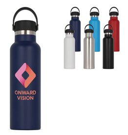 Toppoint Thermofles Marley 650ml LT98873 – duurzame RVS drinkfles met poedercoating bedrukt met logo voor relatiegeschenken