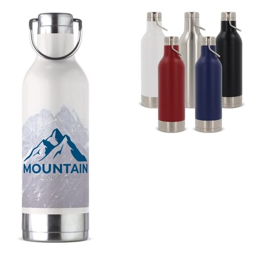 Toppoint Thermofles Adventure 400ml, dubbelwandige lekvrije thermofles – duurzaam relatiegeschenk voor avontuurlijke professionals