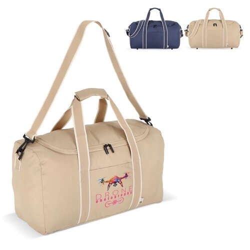 InSideOut R-PET duffle bag Koli, duurzame sport- en reistas van gerecycled materiaal – milieuvriendelijk relatiegeschenk met logo