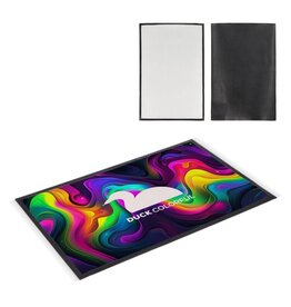 Deurmat sublimatie 60x90 cm, personaliseerbare mat met antislip onderzijde – bedrukt relatiegeschenk voor entrees en zakelijke ruimtes