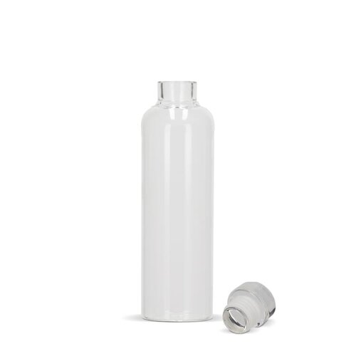 Glazen fles 500ml, duurzame borosilicaatfles met flexibele stop – elegant bedrukt relatiegeschenk voor kantoor, horeca of events