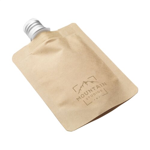 SunKraft zonnebrandlotion factor 30 in kraft zakje met aluminium dop – compact en duurzaam relatiegeschenk voor buitengebruik