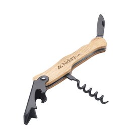 Rackpack Winetool kelnersmes van FSC beukenhout en zwart RVS – luxe duurzaam relatiegeschenk voor wijnliefhebbers