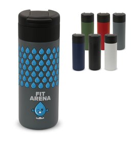RVS thermofles Flow 400ml LT98714 bedrukt met logo – duurzaam relatiegeschenk voor bedrijven