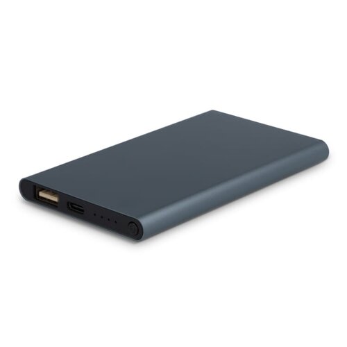 duurzame gerecycled aluminium powerbank Enera 4000mAh LT95514 bedrukt met logo – eco technologisch relatiegeschenk voor bedrijven