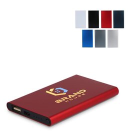 duurzame gerecycled aluminium powerbank Enera 4000mAh LT95514 bedrukt met logo – eco technologisch relatiegeschenk voor bedrijven