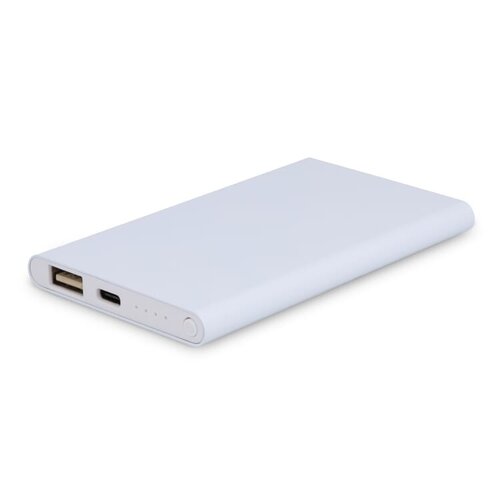 duurzame gerecycled aluminium powerbank Enera 4000mAh LT95514 bedrukt met logo – eco technologisch relatiegeschenk voor bedrijven