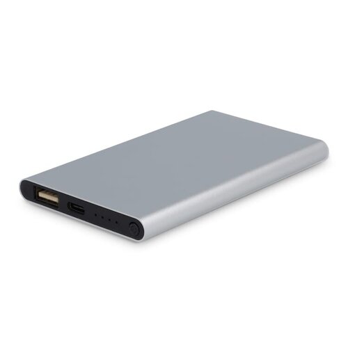 duurzame gerecycled aluminium powerbank Enera 4000mAh LT95514 bedrukt met logo – eco technologisch relatiegeschenk voor bedrijven