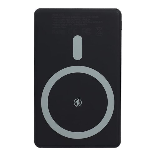 Nexus draadloze MagSafe powerbank 5000mAh LT95510 van gerecycled ABS bedrukt met logo – duurzaam technologisch relatiegeschenk voor bedrijven