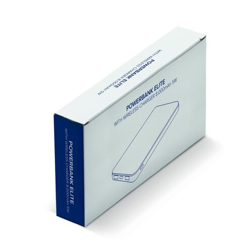 DeBle Elite Powerbank met Draadloze Oplader 8000mAh LT95096 bedrukken met logo