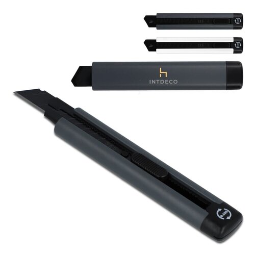 Hobbymes gerecycled ABS met afbreekbaar lemmet – duurzaam en precies snijgereedschap, ideaal relatiegeschenk voor kantoor of creatieve professionals