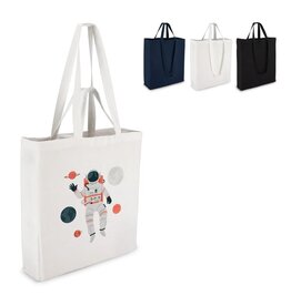 Katoenen tote OEKO-TEX® 140g, lichte duurzame tas met handvatten – milieuvriendelijk bedrukt relatiegeschenk voor retail en events