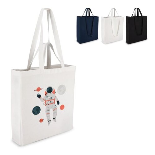 Katoenen tote OEKO-TEX® 140g, lichte duurzame tas met handvatten – milieuvriendelijk bedrukt relatiegeschenk voor retail en events