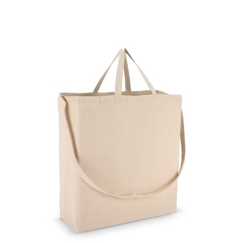 Katoenen tote OEKO-TEX® 220g, duurzame tas met schouderriem en handvatten – milieuvriendelijk bedrukt relatiegeschenk voor dagelijks gebruik