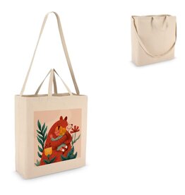 Katoenen tote OEKO-TEX® 220g, duurzame tas met schouderriem en handvatten – milieuvriendelijk bedrukt relatiegeschenk voor dagelijks gebruik