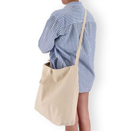 Katoenen tote OEKO-TEX® 220g, duurzame tas met schouderriem en handvatten – milieuvriendelijk bedrukt relatiegeschenk voor dagelijks gebruik