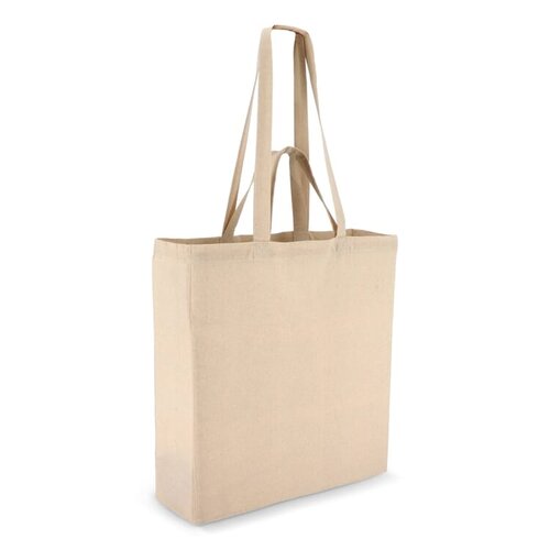 Katoenen tote OEKO-TEX® 140g naturel, duurzame tas met handvatten – milieuvriendelijk bedrukt relatiegeschenk voor retail en dagelijks gebruik