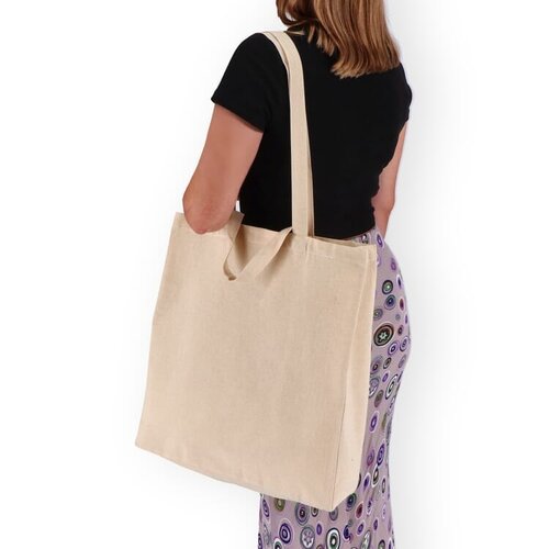 Katoenen tote OEKO-TEX® 140g naturel, duurzame tas met handvatten – milieuvriendelijk bedrukt relatiegeschenk voor retail en dagelijks gebruik