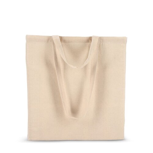 Katoenen tote OEKO-TEX® 140g naturel, duurzame tas met handvatten – milieuvriendelijk bedrukt relatiegeschenk voor retail en dagelijks gebruik