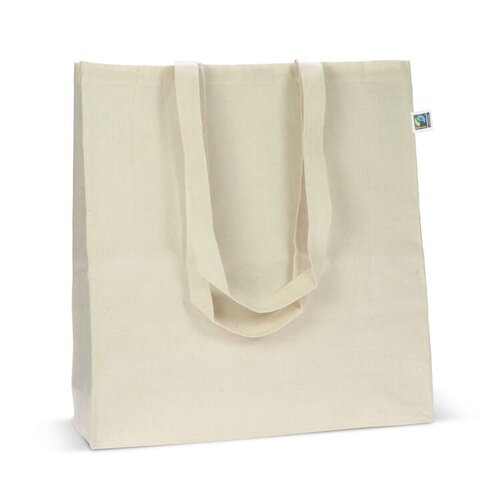Fairtrade katoenen tas ecru met lange hengsels LT95233 bedrukken met logo