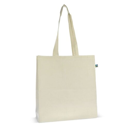 Fairtrade katoenen tas ecru met lange hengsels LT95233 bedrukken met logo