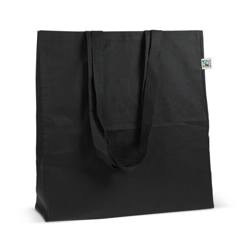 Fairtrade katoenen tas gekleurd 140g, duurzame tas met lange handvatten – ethisch bedrukt relatiegeschenk voor retail en promotie