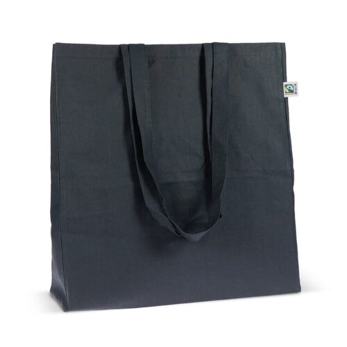 Fairtrade katoenen tas gekleurd 140g, duurzame tas met lange handvatten – ethisch bedrukt relatiegeschenk voor retail en promotie