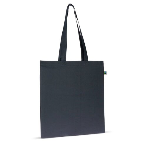 Fairtrade katoenen tas gekleurd 140g, duurzame tas met lange handvatten – ethisch bedrukt relatiegeschenk voor retail en promotie