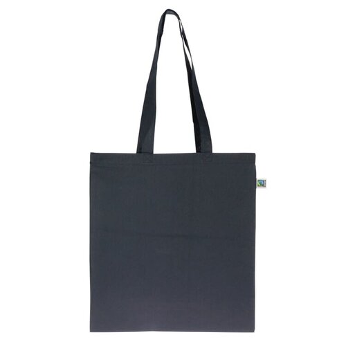 Fairtrade katoenen tas gekleurd 140g, duurzame tas met lange handvatten – ethisch bedrukt relatiegeschenk voor retail en promotie