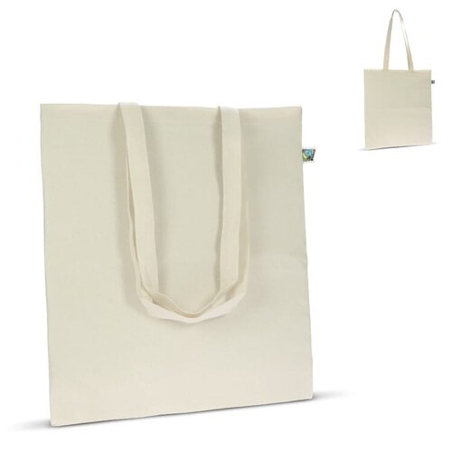 Fairtrade katoenen tas ecru LT95252 bedrukken met logo