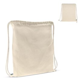 Fairtrade rugzakje ecru 140 g/m² LT95237 bedrukken met logo