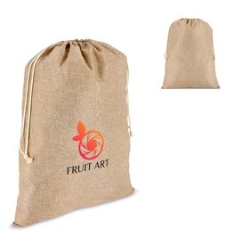 Jute-stijl geschenkzak 50x70cm, ruime herbruikbare cadeautas met koord – duurzame verpakking voor kerst- en relatiegeschenken