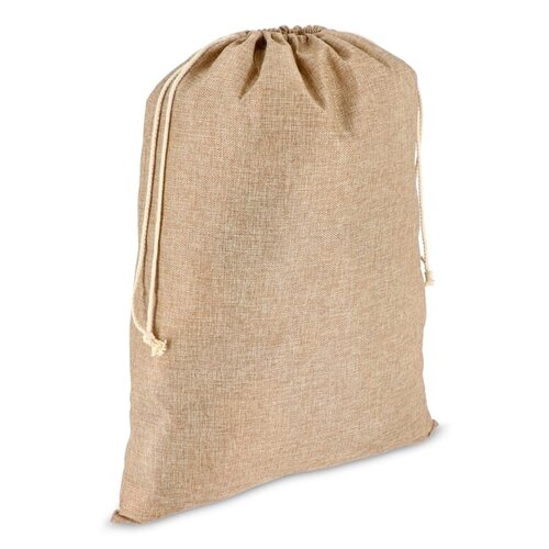 Jute-stijl geschenkzak 50x70cm, ruime herbruikbare cadeautas met koord – duurzame verpakking voor kerst- en relatiegeschenken
