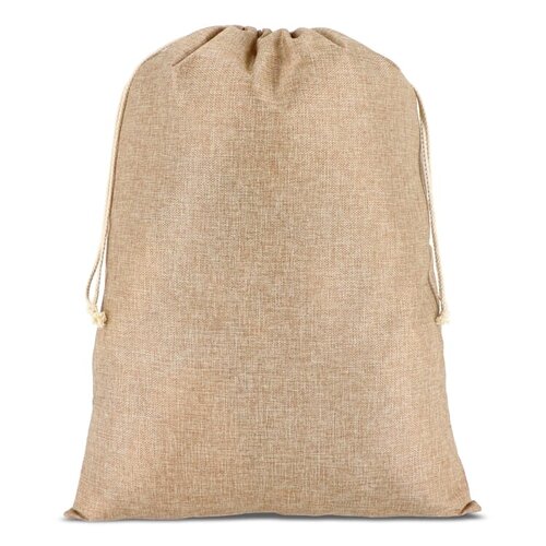 Jute-stijl geschenkzak 50x70cm, ruime herbruikbare cadeautas met koord – duurzame verpakking voor kerst- en relatiegeschenken