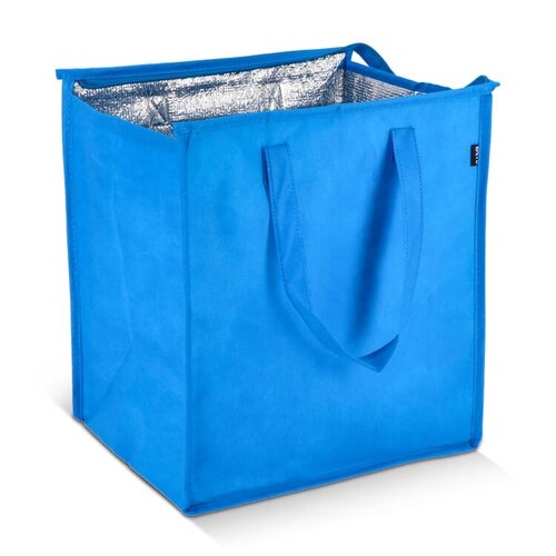R-PET koeltas non-woven 75g met aluminium voering – duurzame koeltas als bedrukt relatiegeschenk voor boodschappen en picknicks
