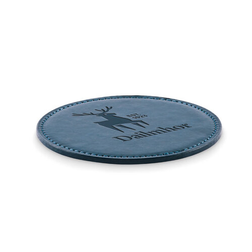 Ronde PU onderzetter MO2616 bedrukken met logo DeBle