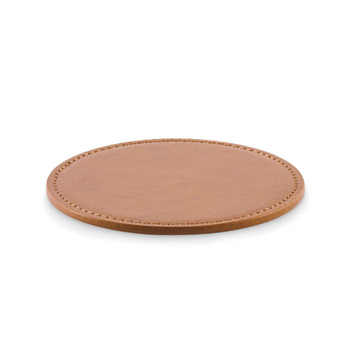 Ronde PU onderzetter MO2616 bedrukken met logo DeBle
