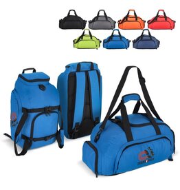 Karo R-PET sporttas rugzak 27L, duurzame multifunctionele tas van gerecycled PET – milieuvriendelijk bedrukt relatiegeschenk voor sport en reizen
