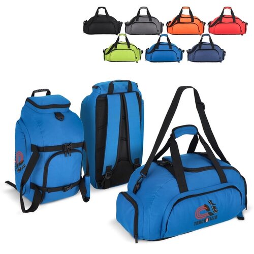 Karo R-PET sporttas rugzak 27L, duurzame multifunctionele tas van gerecycled PET – milieuvriendelijk bedrukt relatiegeschenk voor sport en reizen