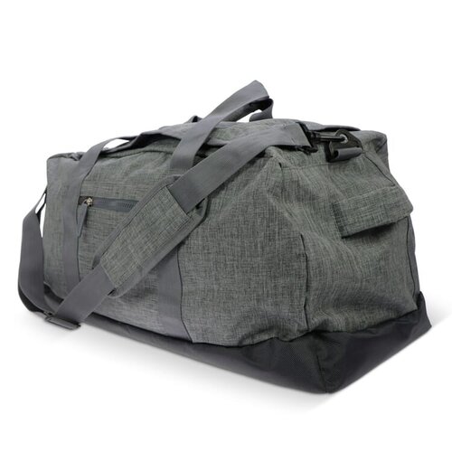 Duffel Mercurius R-PET, duurzame reistas van gerecyclede PET-flessen – milieuvriendelijk bedrukt relatiegeschenk voor reizen en sport