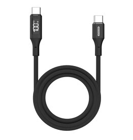 Sitecom USB-C Power Cable 150cm met LED-display – slimme oplaadkabel met realtime laadindicator als bedrukt relatiegeschenk voor kantoor en techgebruik