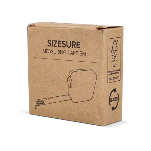 SizeSure rolmaat 5 meter bedrukken met logo DeBle duurzaam meetlint NL BE