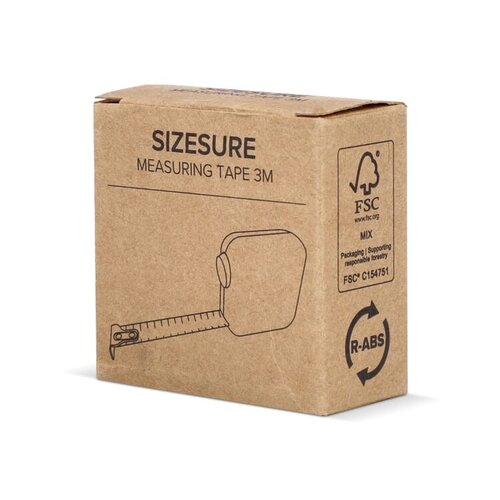 SizeSure rolmaat 3 meter bedrukken met logo DeBle duurzaam meetlint NL BE
