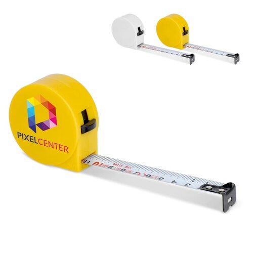 DimensionPro rolmaat 5 meter bedrukken met logo DeBle duurzaam meetlint NL BE