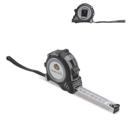 Fix rolmaat 5 meter bedrukken met logo DeBle meetlint met clip NL BE