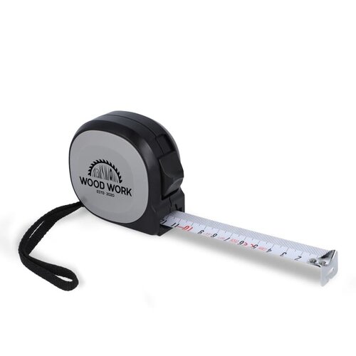 MeasureMate rolmaat 7,5 meter bedrukken met logo DeBle duurzaam meetlint NL BE