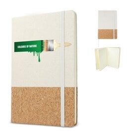 DéBlé katoen kurk notitieboek LT92084 bedrukt met logo