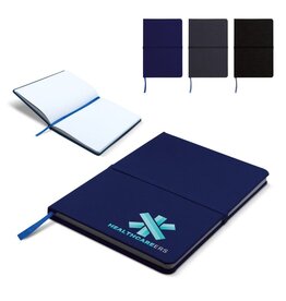 Duurzame R-PET Bullet journal A5 met gerecycled papier en puntraster – milieuvriendelijk bedrukt relatiegeschenk voor kantoor en creatieve planning