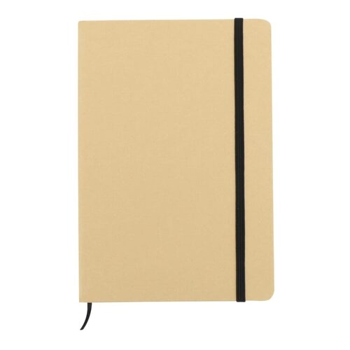 Compact notitieboek A6 met ronde hoeken, elastiek en leeslint – bedrukt relatiegeschenk voor dagelijks gebruik en zakelijke promoties